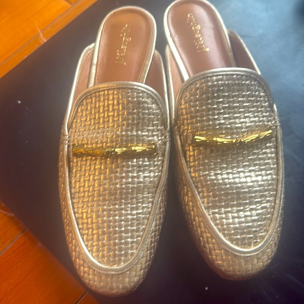 Gold mules J. McLaughlin size 9